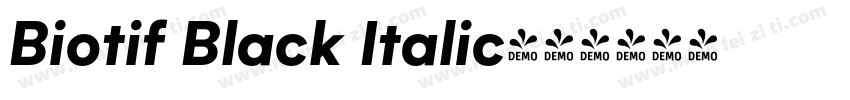 Biotif Black Italic字体转换